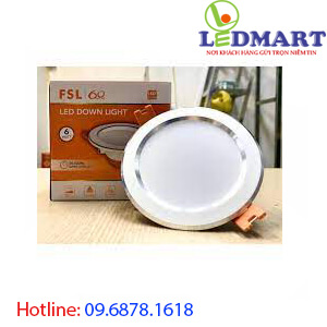 Đèn downlight âm trần đổi màu 6w FSL FSD406 6W