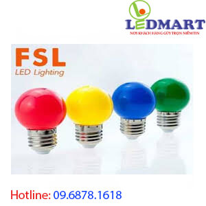 Đèn led búp màu đui E27 FSL G45ZD 2W